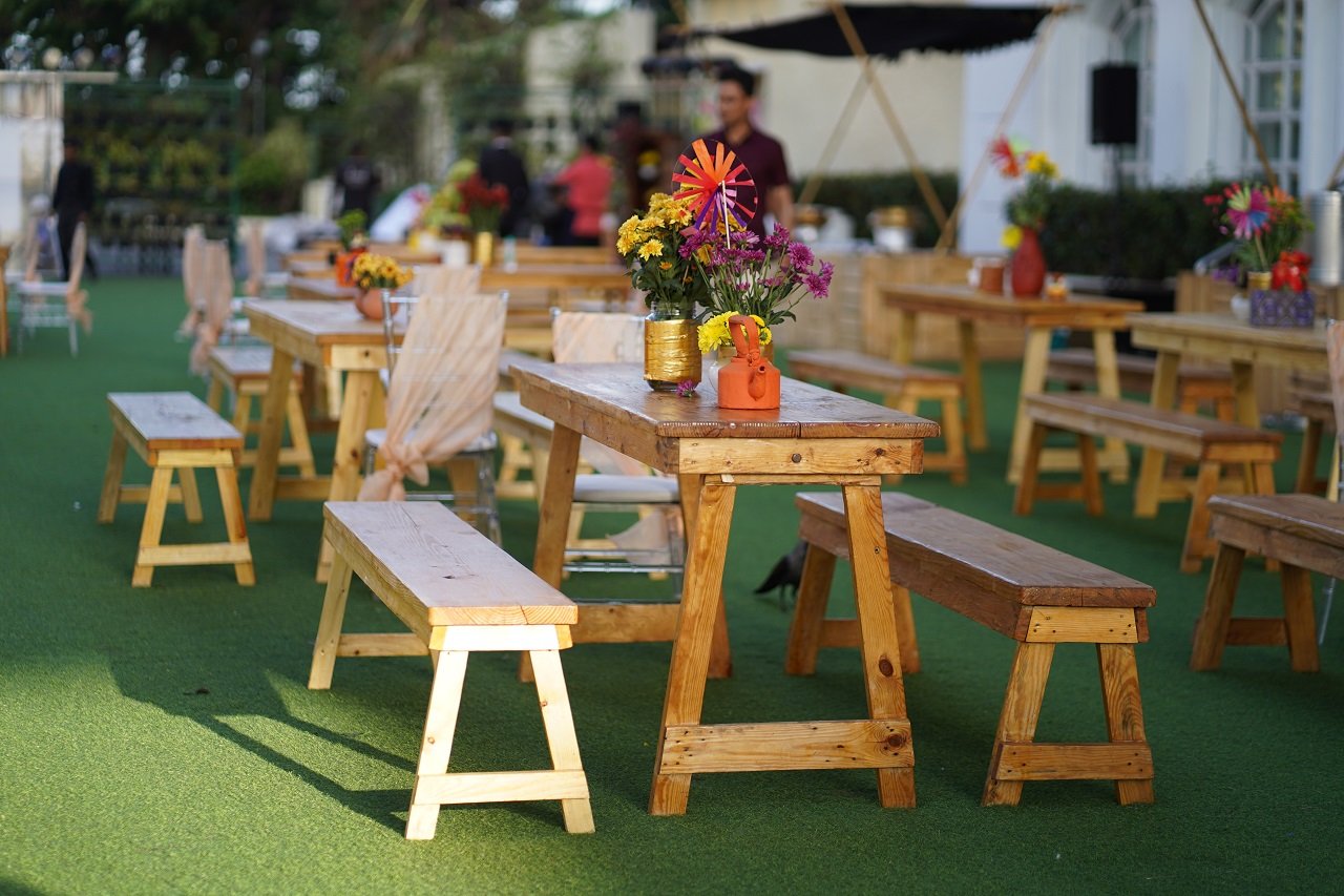 Premium furniture setup at an event